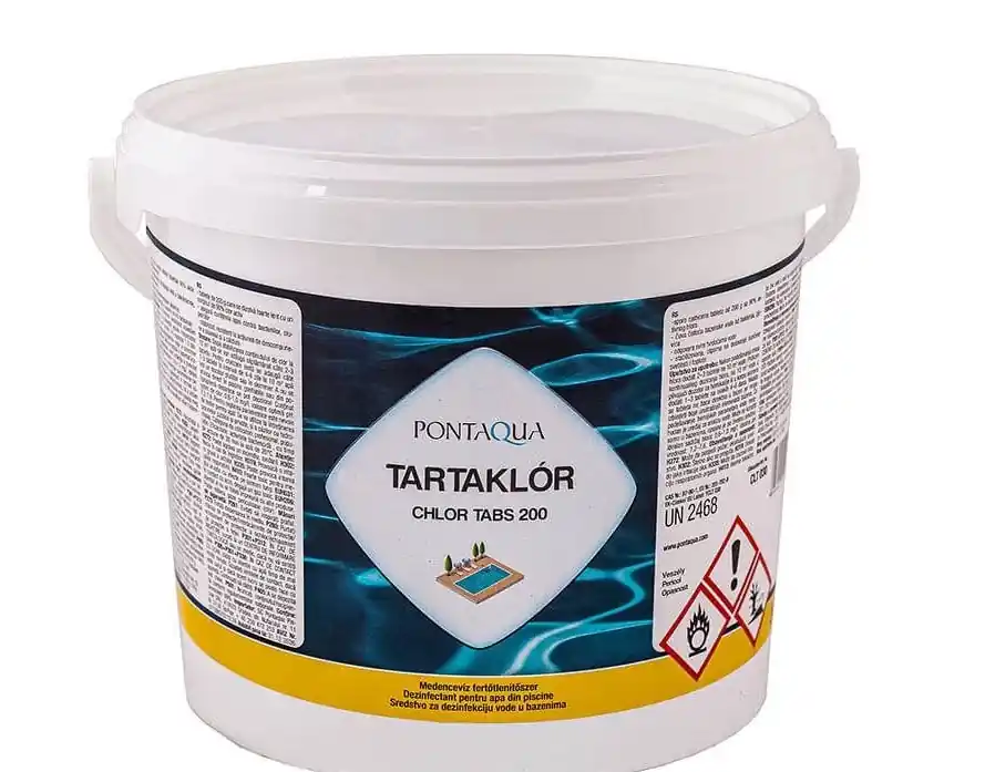 Pontaqua Tartaklór medence fertőtlenítő, tablettás, 3kg Gyors szállítás